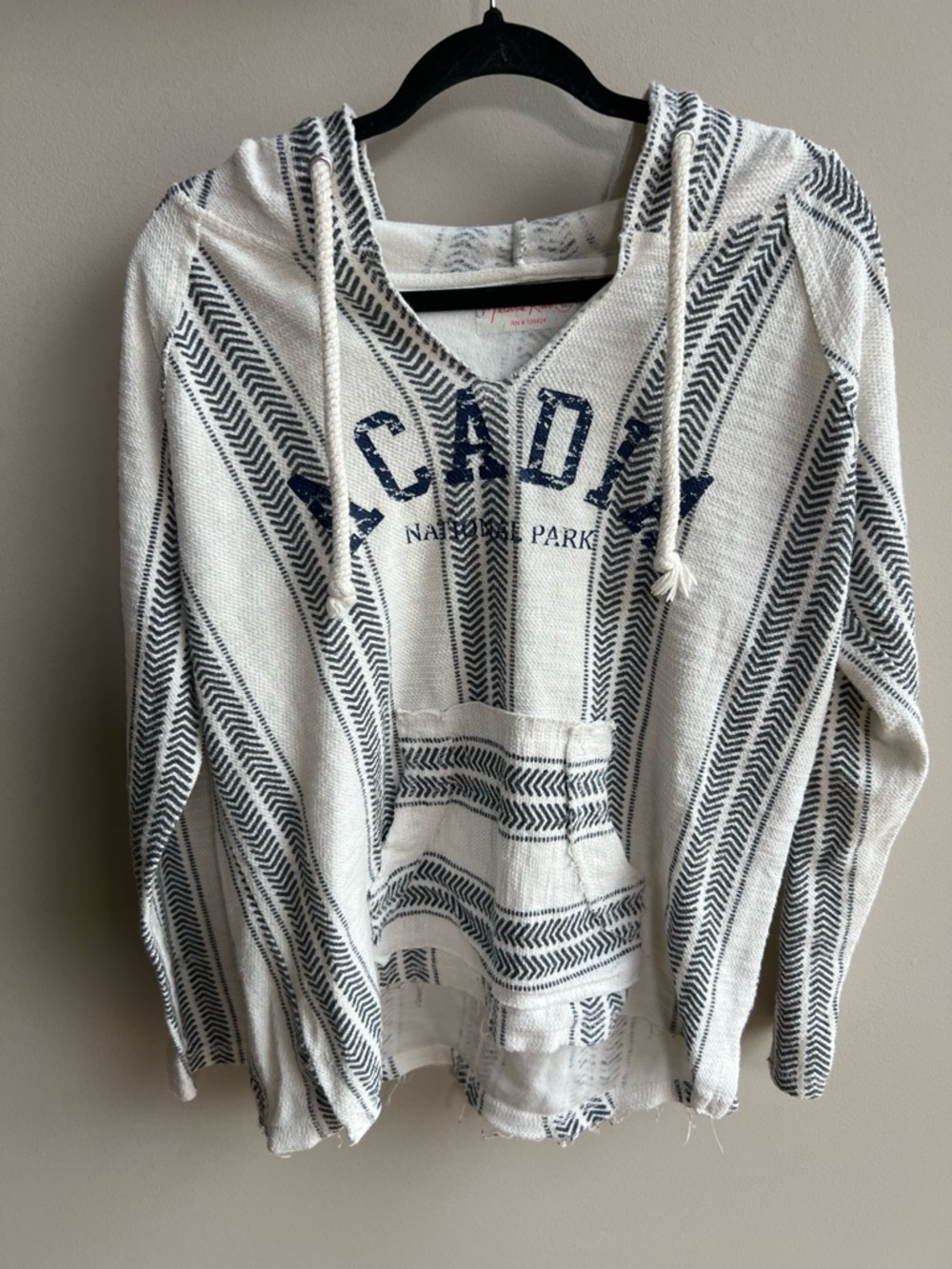 Acadia National Park Striped Hooded Baja Pullover